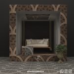 سرامیک پانچ محوطه قهوه ای و خاکستری