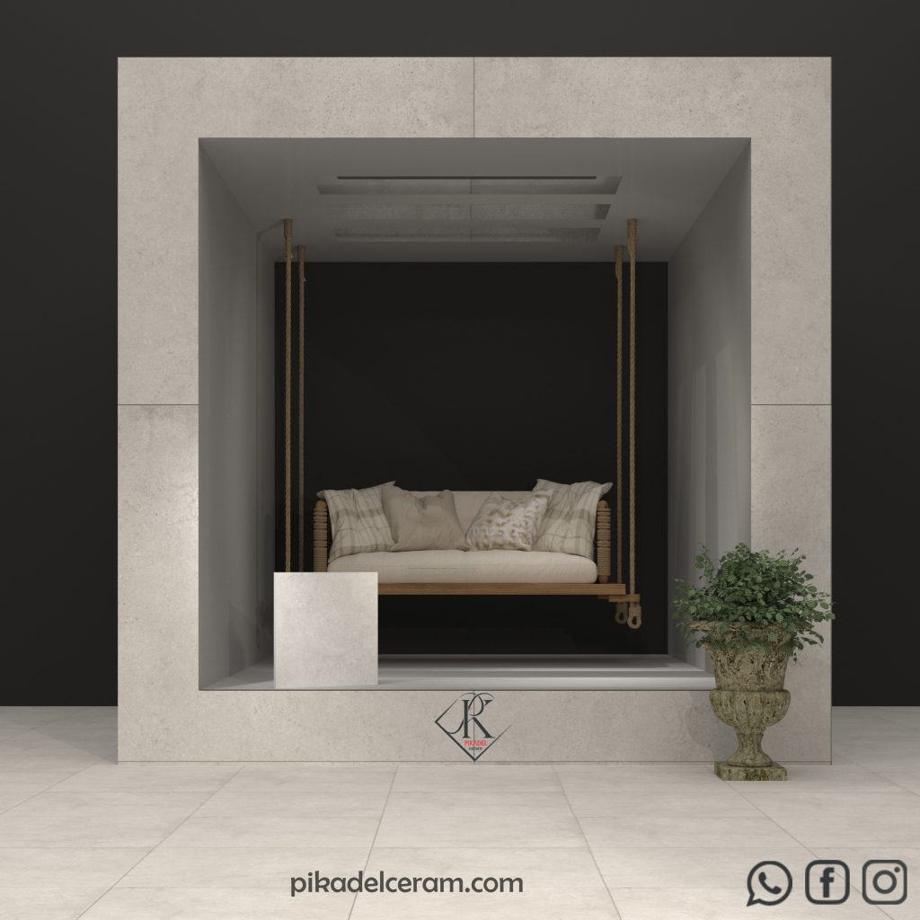 سرامیک مات محوطه خاکستری