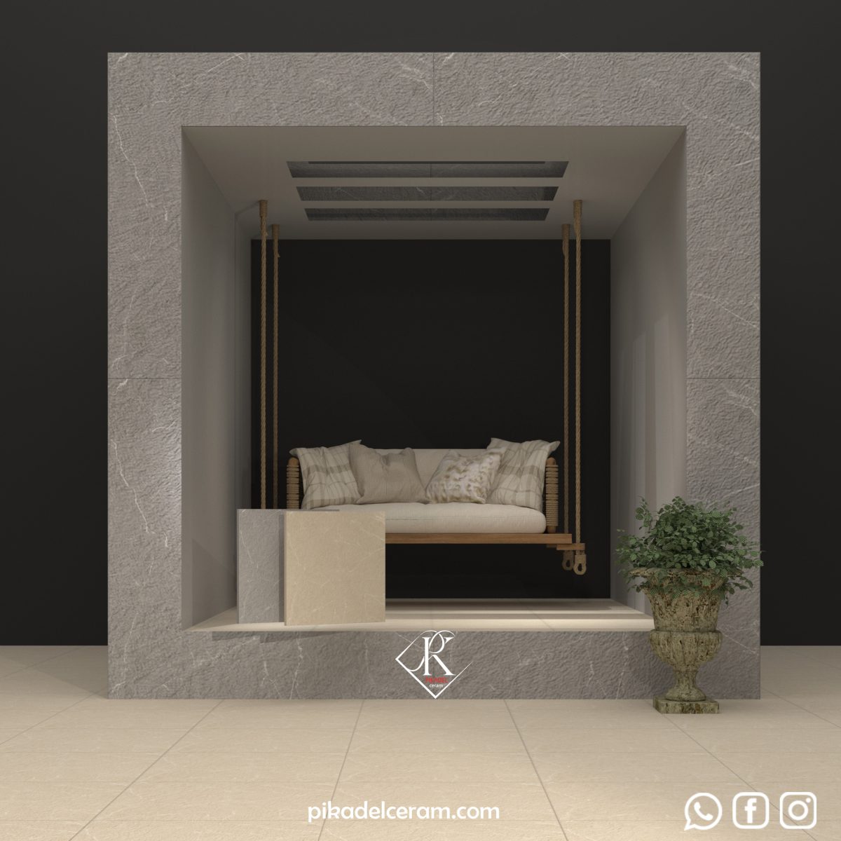 سرامیک پرسلان محوطه 45*45