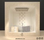 کاشی دیواری 30*60 کرم روشن و تیره براق