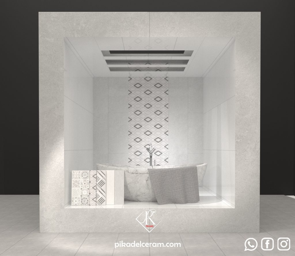 میموسا سرامیک دیواری خاکستری براق 30*60 روشن و تیره کارخانه آپادانا سرام برند پیکادل سرام