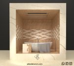 کاشی دیواری براق کرم و نسکافه ای 30*60 براق