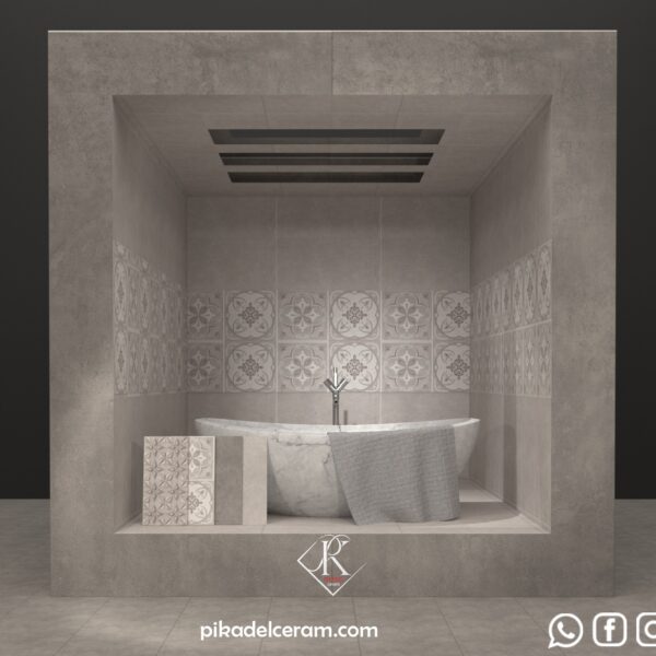 کاشی دیواری 30*60 مات خاکستری روشن و تیره