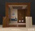 رزتا کاشی دیواری کرم و قهوه ای براق 30*90 کارخانه آپادانا سرام برند پیکادل سرام
