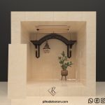 سرامیک طرح سنگ 120*40 امفیون کرم براق کارخانه آپادانا سرام برند پیکادل سرام