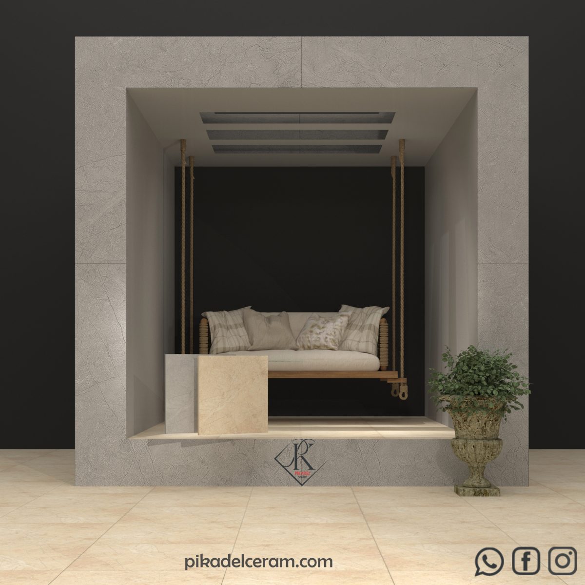 سرامیک ضخیم محوطه 45*45