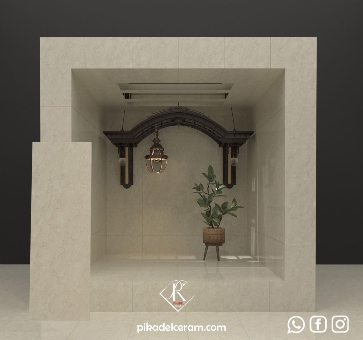 سرامیک راه پله 120*40 اوربیتال کرم مات کارخانه آپادانا سرام برند پیکادل سرام