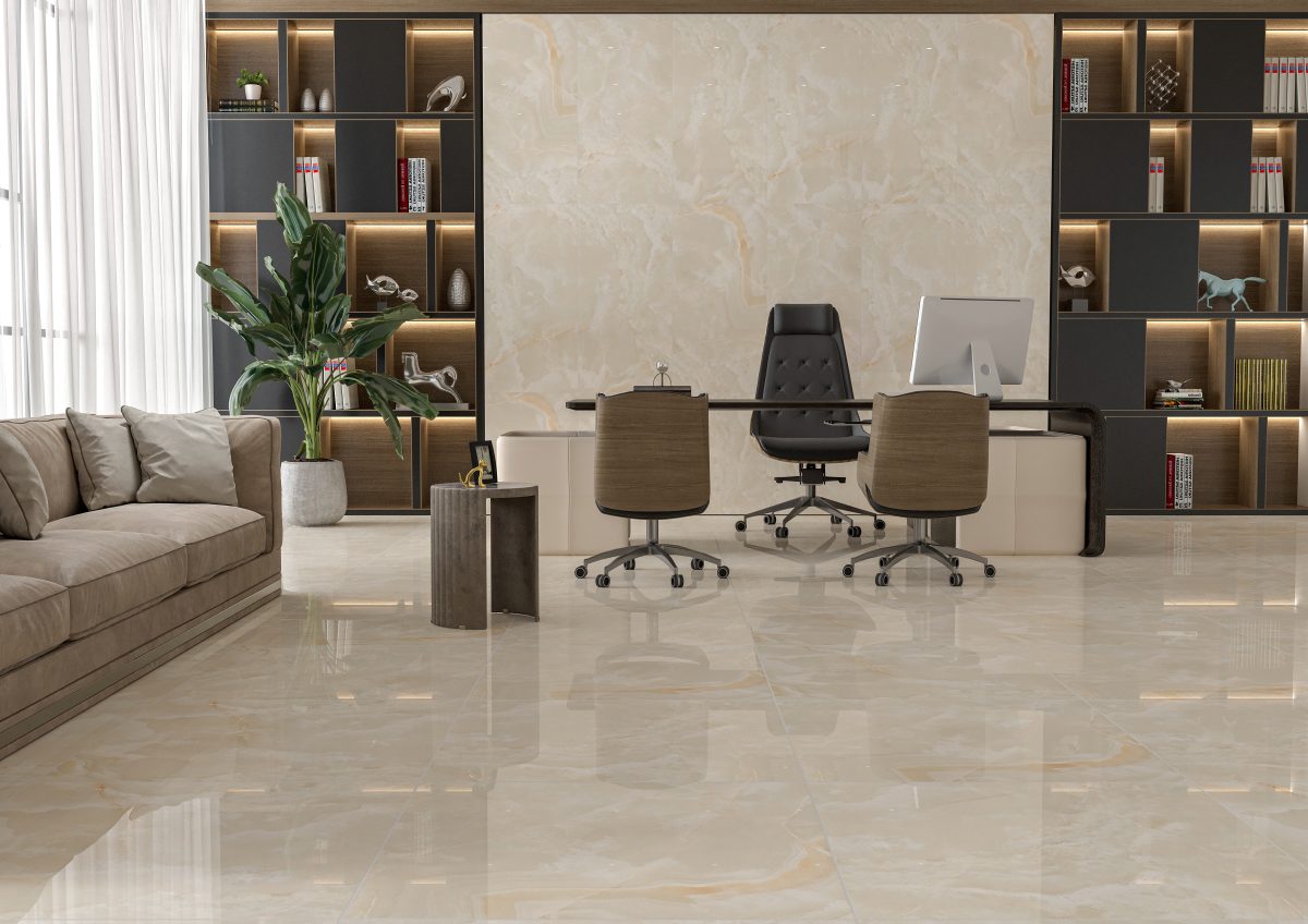 ایکاروس سرامیک کرم براق 60*120 کارخانه آپادانا سرام برند پیکادل سرام