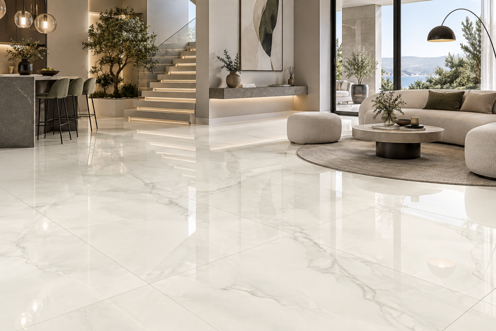 سرامیک کف پرسلان 80*80 استخوانی براق مالکی