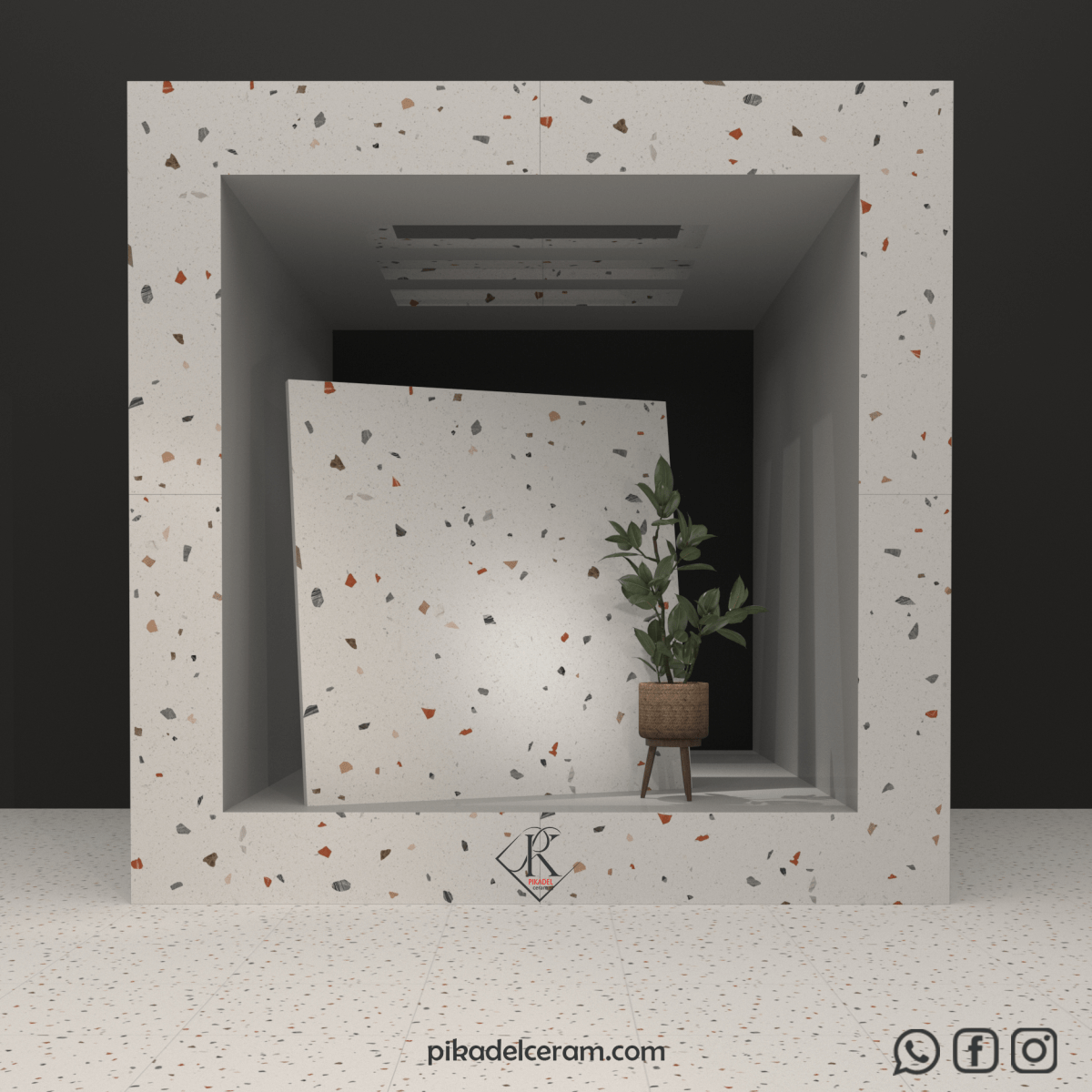 سرامیک پرسلان سفید موزاییکی 80*80